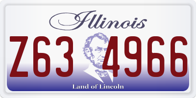 IL license plate Z634966