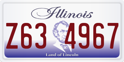 IL license plate Z634967