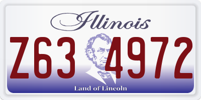 IL license plate Z634972