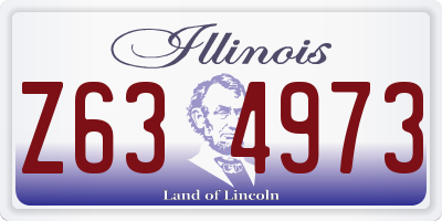 IL license plate Z634973