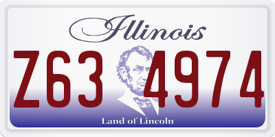 IL license plate Z634974