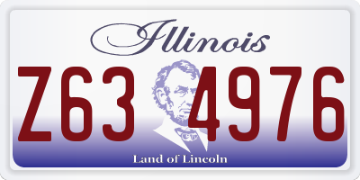 IL license plate Z634976