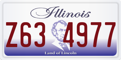 IL license plate Z634977