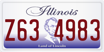 IL license plate Z634983