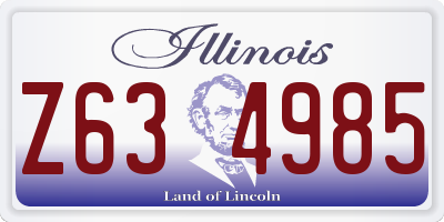 IL license plate Z634985