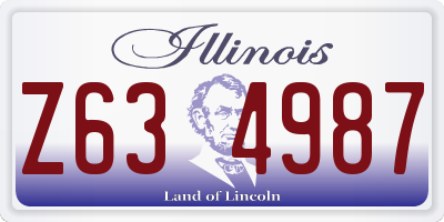 IL license plate Z634987
