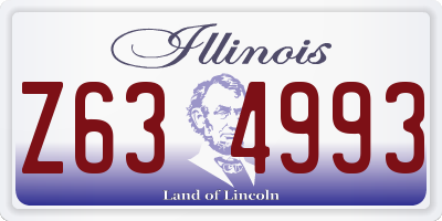 IL license plate Z634993