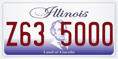 IL license plate Z635000