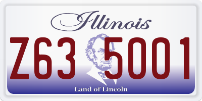 IL license plate Z635001