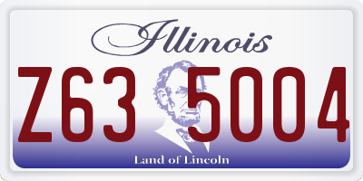 IL license plate Z635004
