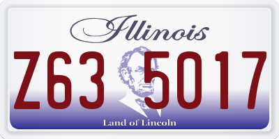 IL license plate Z635017