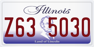 IL license plate Z635030