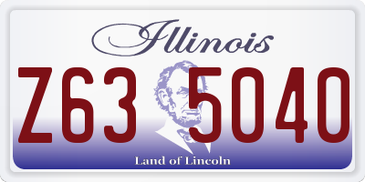 IL license plate Z635040