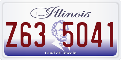 IL license plate Z635041