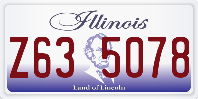 IL license plate Z635078