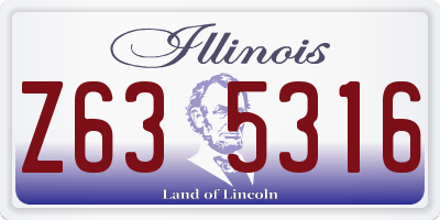 IL license plate Z635316