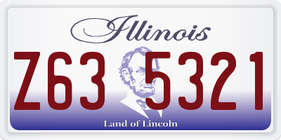 IL license plate Z635321