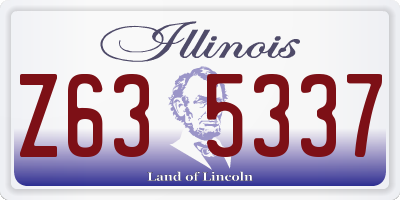 IL license plate Z635337