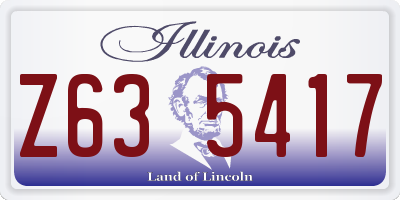 IL license plate Z635417