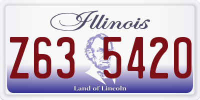 IL license plate Z635420