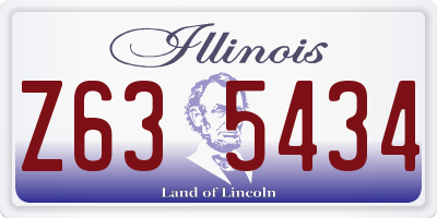 IL license plate Z635434