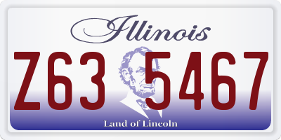 IL license plate Z635467