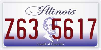 IL license plate Z635617