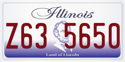 IL license plate Z635650