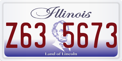 IL license plate Z635673