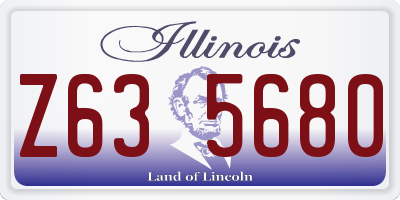 IL license plate Z635680