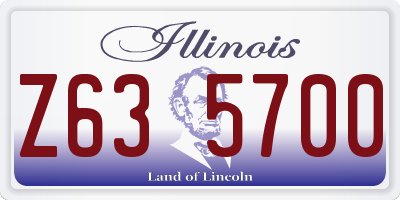 IL license plate Z635700