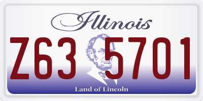 IL license plate Z635701
