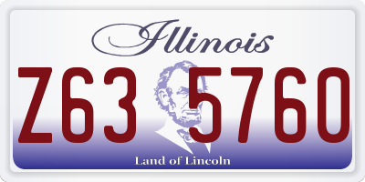 IL license plate Z635760