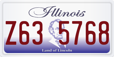 IL license plate Z635768