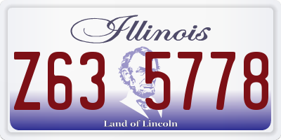 IL license plate Z635778
