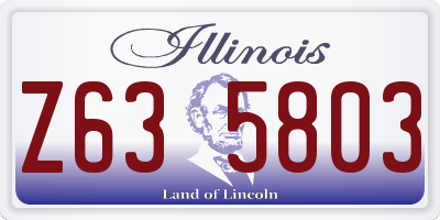 IL license plate Z635803