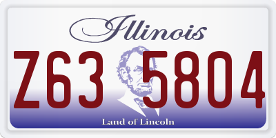 IL license plate Z635804