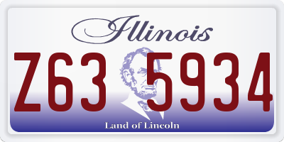 IL license plate Z635934