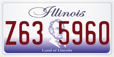 IL license plate Z635960