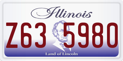 IL license plate Z635980