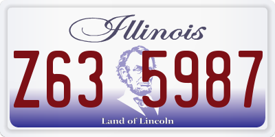 IL license plate Z635987