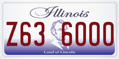 IL license plate Z636000
