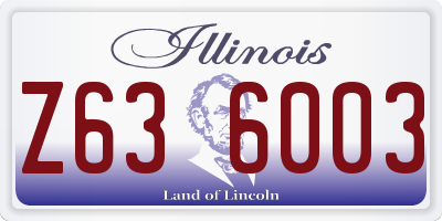 IL license plate Z636003