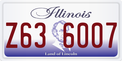 IL license plate Z636007