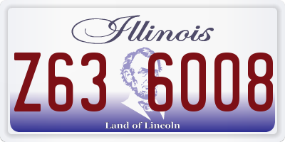 IL license plate Z636008