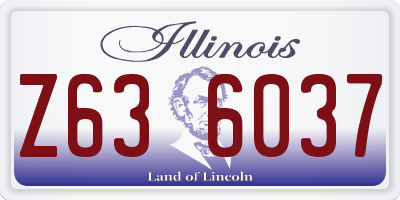 IL license plate Z636037