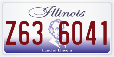 IL license plate Z636041