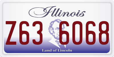IL license plate Z636068