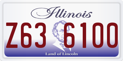 IL license plate Z636100