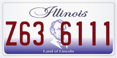 IL license plate Z636111